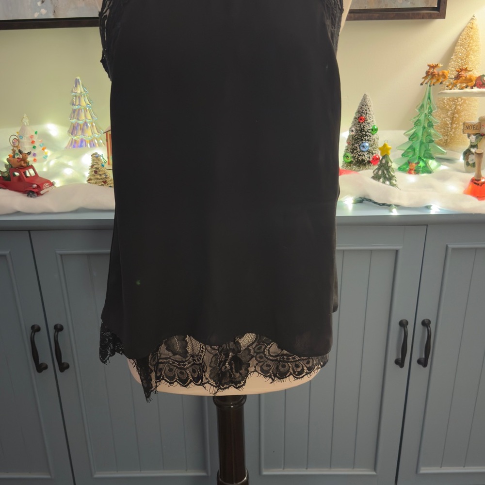 Brixon Ivy Black Lace Trim Blouse